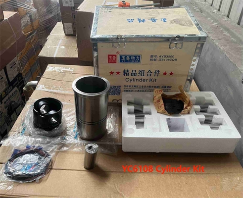 YC6108 Пистон Yuchai Части двигателя Цилиндр линейка Пистон кольцо